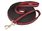 Longeerlijn soft zwart/rood - 8m, Ophalen of Verzenden