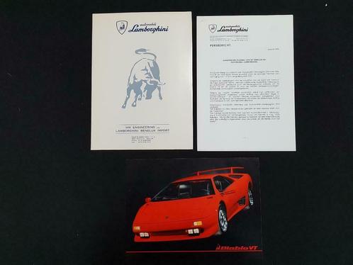 Lamborghini Diablo VT persmap Brussel Autosalon 1995, Boeken, Auto's | Folders en Tijdschriften, Gelezen, Overige merken, Verzenden