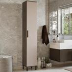 [en.casa] Badkamerkast Lieto 183,5x29,5x29,5cm eiken grijs b, Verzenden, Nieuw