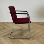 Wilkhahn Neos vergaderstoel, Bordeaux  - Chroom, Huis en Inrichting, Stoelen, Ophalen of Verzenden, Gebruikt, Stof, Eén