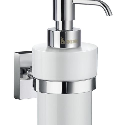 Zeepdispenser Smedbo House Wandmodel Porselein Glas met, Doe-het-zelf en Verbouw, Sanitair, Ophalen of Verzenden
