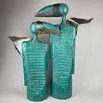 Karol Dusza (XX-XXI) - 2 birds (Wooden sculpture - 78 cm), Antiek en Kunst