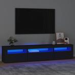 vidaXL Tv-meubel met LED-verlichting 195x35x40 cm zwart, Verzenden, 150 tot 200 cm, Nieuw, Minder dan 100 cm