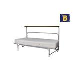 Opklapbed met dwarsgespannen spiraalbodem, Huis en Inrichting, Ophalen of Verzenden, Nieuw, Eenpersoons