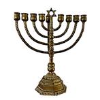 Kandelaar - Koper - Chanoeka Menorah Kaarsen, Antiek en Kunst