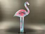 Studio Habrat - Beeldje - Flamingo - fusing, Antiek en Kunst, Antiek | Glas en Kristal