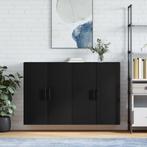 vidaXL Hangkasten 2 st 69,5x34x90 cm zwart, Verzenden, Nieuw, 50 tot 100 cm, Minder dan 100 cm