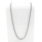 Zilveren slangenschakel ketting | 82 cm (uniek), Ophalen of Verzenden, Gebruikt, Overige kleuren, Zilver