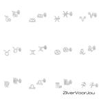 Zilveren mini sterrenbeeld oorstekers, Verzenden, Nieuw, Zilver