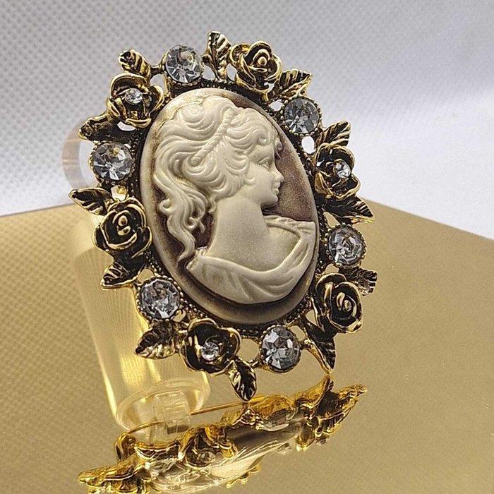Zonder Minimumprijs - Broche Argento 925. - Cammeo vintage., Sieraden, Tassen en Uiterlijk, Antieke sieraden