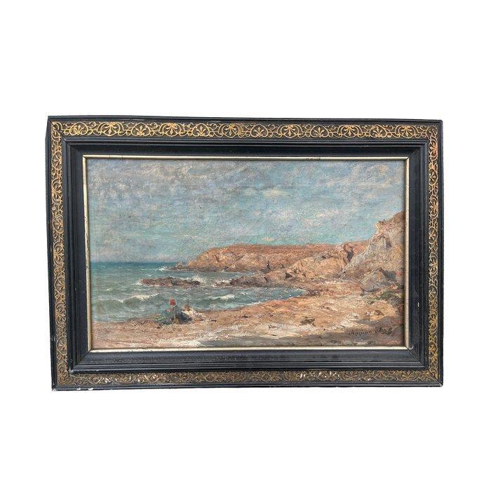 Jacques Barthélemy Appian (1818-1898) - Pêcheur avec un, Antiek en Kunst, Kunst | Schilderijen | Klassiek