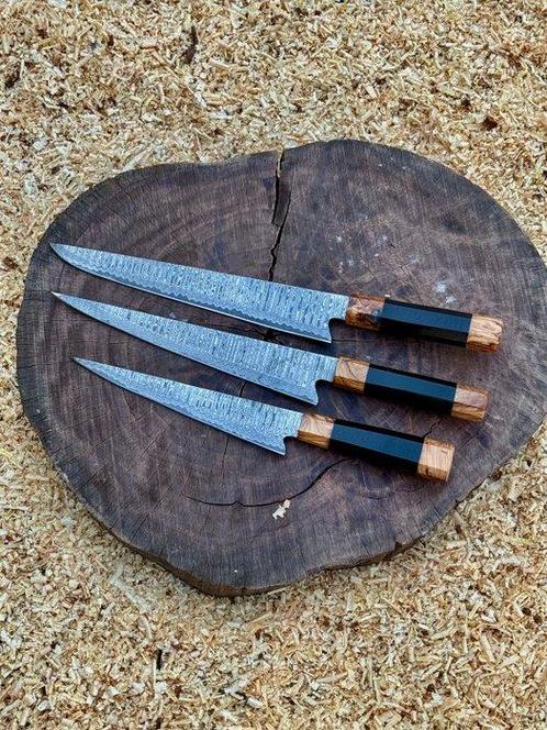Keukenmes - Keukenmessen - Keukenchefmes set 3 stuks, Antiek en Kunst, Antiek | Keukenbenodigdheden