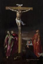 Scuola di Anversa (XVII) - Crocifissione - NO RESERVE, Antiek en Kunst
