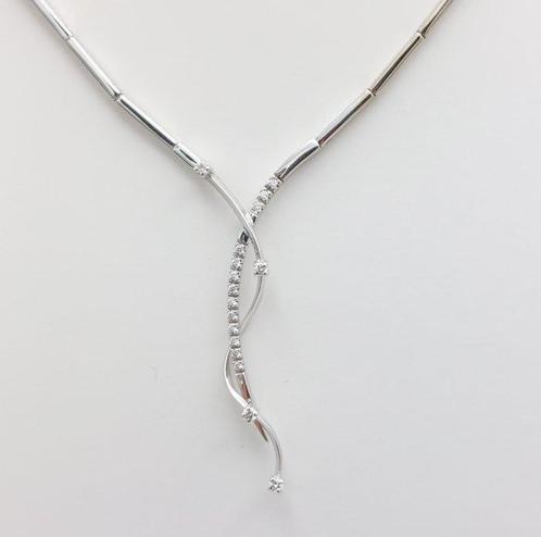 Recarlo - Halsketting - 18 karaat Witgoud - 0.13ct. tw., Sieraden, Tassen en Uiterlijk, Kettingen