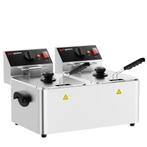 GGM Gastro | Dubbele elektrische friteuse - 4+4 liter - 2x |, Witgoed en Apparatuur, Verzenden, Nieuw