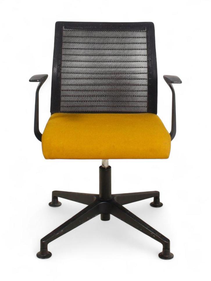 Steelcase Think vergaderstoel, zwart-okergeel, Huis en Inrichting, Stoelen, Overige kleuren, Gebruikt, Ophalen of Verzenden