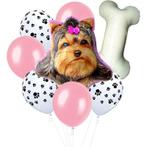 8-delige honden ballonnen decoratie set Yorkshire Terrier, Dieren en Toebehoren, Nieuw, Verzenden