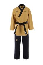 JCalicu taekwondopak | WT | Goud / Zwart (Maat: 160), Verzenden, Nieuw, Taekwondo, Vechtsportpak