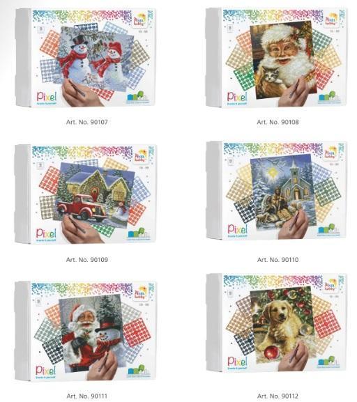 Pixelhobby Kerstserie geschenkset met 9 platen, Hobby en Vrije tijd, Knutselen, Materiaal, Nieuw, Ophalen of Verzenden