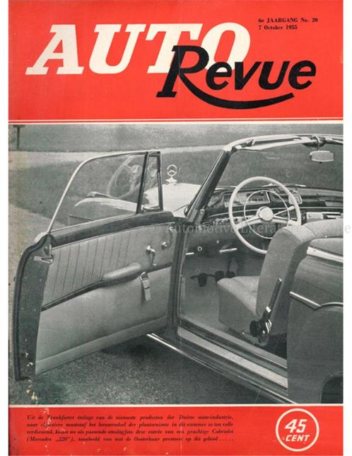 1955 AUTO REVUE MAGAZINE 20 NEDERLANDS, Boeken, Auto's | Folders en Tijdschriften
