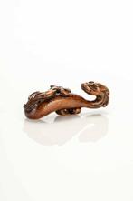 Een zeldzame boxwood netsuke van een boeddhistische scepter, Antiek en Kunst