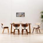 vidaXL Eetkamerstoelen 6 st gebogen hout en kunstleer crème, Huis en Inrichting, Stoelen, Verzenden, Nieuw
