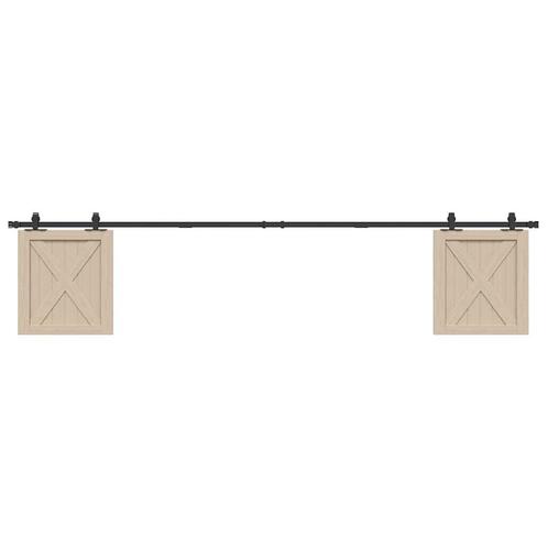 vidaXL Ophangset voor schuifdeur 244 cm koolstofstaal, Doe-het-zelf en Verbouw, Overige Doe-het-zelf en Verbouw, Nieuw, Verzenden