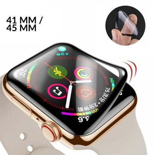 Apple Watch 7/8/9 41MM / 45MM 3D Flexibel Plexiglas Screenpr, Telecommunicatie, Wearable-accessoires, Nieuw, Ophalen of Verzenden