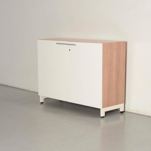 Vepa klapdeurkast, kersen havanna / wit, 89 x 115 cm, incl., Huis en Inrichting, Kasten | Roldeurkasten en Archiefkasten, Ophalen of Verzenden
