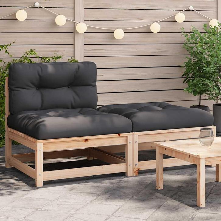 Loungebank massief hout retourdeal 40% korting, Huis en Inrichting, Banken | Sofa's en Chaises Longues, Minder dan 150 cm, Minder dan 75 cm