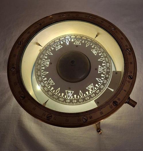 Kompas - Glas, Messing - Keiki Co Ltd - Op messing poten, Antiek en Kunst, Curiosa en Brocante