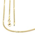Gouden gourmet schakel ketting | 46,5 cm (witgoud), Sieraden, Tassen en Uiterlijk, Kettingen, Ophalen of Verzenden, Gebruikt, Overige kleuren