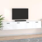 vidaXL Wandkasten 2 st 100x36,5x35 cm bewerkt hout wit, Huis en Inrichting, Kasten | Overige, Verzenden, Nieuw