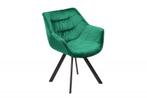 Design stoel THE DUTCH COMFORT smaragdgroen fluweel, Huis en Inrichting, Stoelen, Ophalen of Verzenden, Nieuw