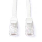 Netwerkkabel | Cat6a U/UTP | 2 meter (100% koper, Plat, Wit), Nieuw, Verzenden