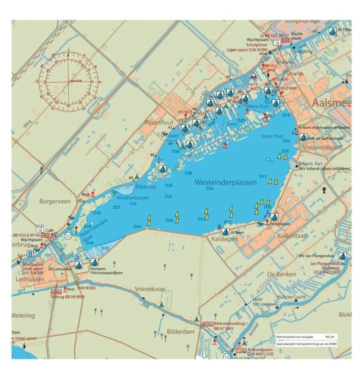 Kaartkussen Westeinderplassen, Watersport en Boten, Accessoires en Onderhoud, Nieuw, Ophalen of Verzenden