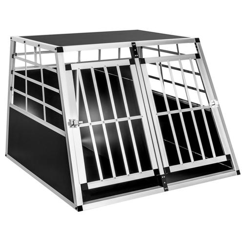 Hondentransportbench dubbel met een rechte achterwand - 97 x, Dieren en Toebehoren, Hondenhokken, Verzenden