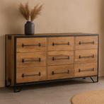 Dressoir Mangohout Neal 160 cm, Huis en Inrichting, Kasten | Dressoirs, Verzenden, 150 tot 200 cm, Nieuw, Industriële meubels