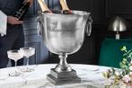 Elegante champagnekoeler CHAMPAGNE 40cm zilveren, Nieuw, Ophalen of Verzenden