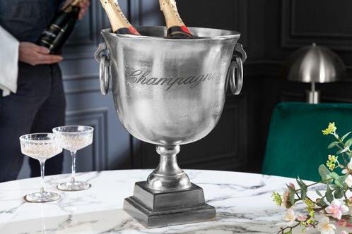 Elegante champagnekoeler CHAMPAGNE 40cm zilveren, Huis en Inrichting, Woonaccessoires | Overige, Ophalen of Verzenden