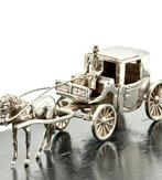 No reserve-Handgemaakte Hollands zilveren miniatuur Koets, Antiek en Kunst, Antiek | Goud en Zilver