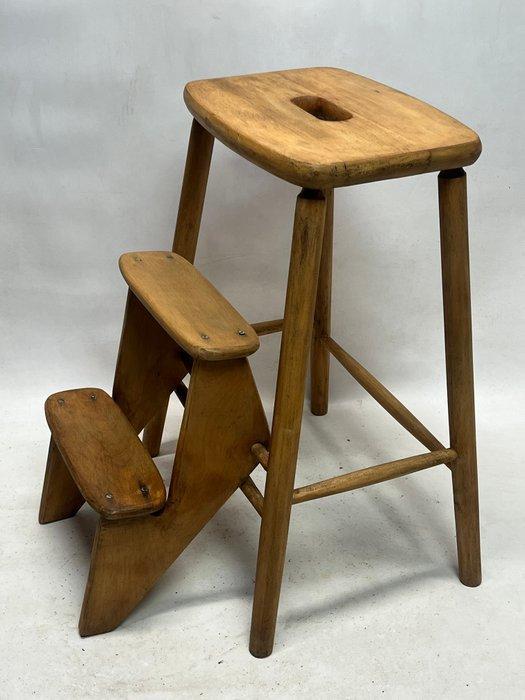 Keukentrapje - Hout - vintage keukentrapje, Antiek en Kunst, Kunst | Designobjecten