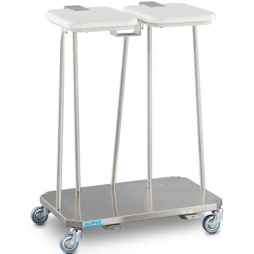 Afvalzakhouder | RVS | Klapdeksel | Wielen (Geremd) |, Zakelijke goederen, Horeca | Keukenapparatuur, Nieuw in verpakking, Verzenden