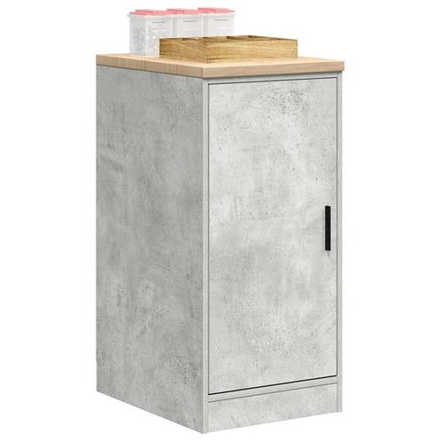 vidaXL Garagekast 40x51x85 cm massief grenenhout betongrijs, Huis en Inrichting, Kasten | Stellingkasten, Nieuw, Verzenden