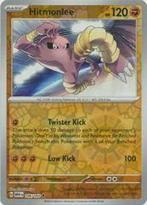 Hitmonlee 106/165 reverse holo pokemon 151, Ophalen of Verzenden, Nieuw, Losse kaart, Foil