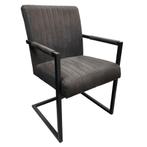 Eetkamerstoel Ricardo | Taupe | Microvezel stof, Huis en Inrichting, Stoelen, Ophalen, Nieuw, Industrieel