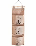 Wand- of deur organizer met beertjes gezicht en 3 opbergvakk, Verzenden, Nieuw, Overige typen