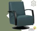 Leren draaifauteuil Mood - Toledo Whale (blauw/grijs) -, Huis en Inrichting, Fauteuils, Nieuw, Ophalen of Verzenden, 50 tot 75 cm