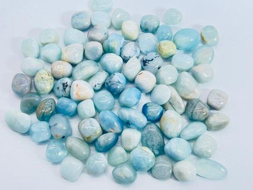 ***NO RESERVE*** Aquamarijn Tumble Stone - Een glimmende, Verzamelen, Mineralen en Fossielen