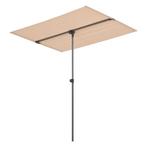[pro.tec] Parasol 360° Carsoli 120-200x180x130 cm zandkleuri, Tuin en Terras, Parasols, Verzenden, Nieuw